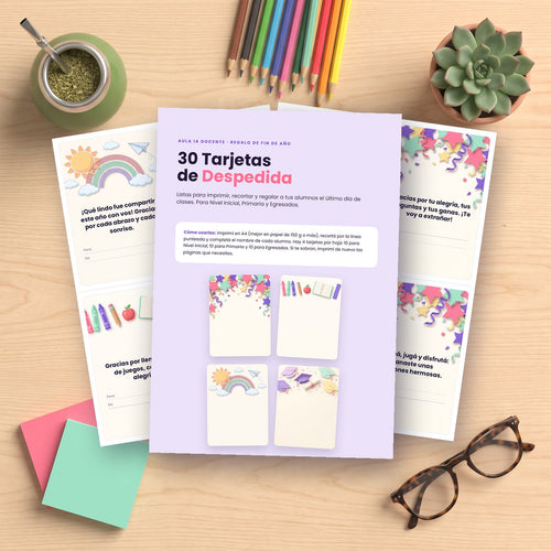 30 Tarjetas de Despedida - PDF